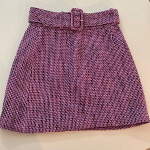 & Other Stores Belted Tweed Mini Skirt